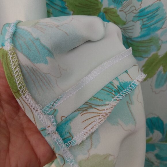 Amish Mennonite Cape Dress 40" Bust 31" Waist Handmade Modest Floral - Picture 8 of 8